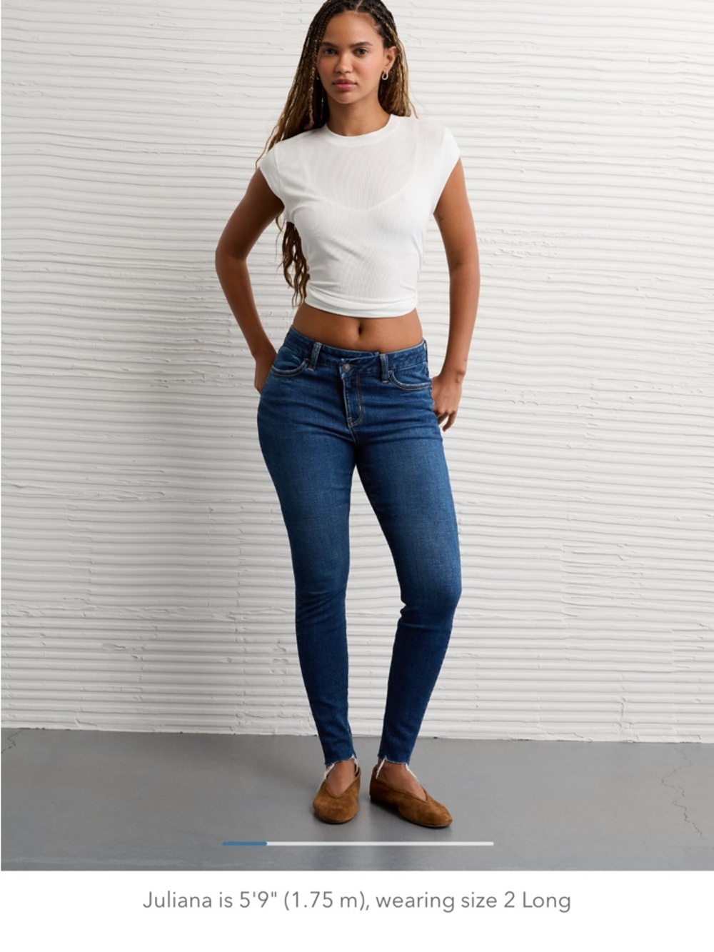 American Eagle Outfitters Dark Blue Curvy High-Rise Skinny Jeggings